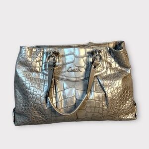 COACH Ashley in Silver embossed leather (handle wear)